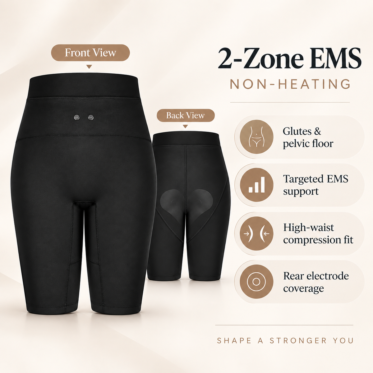 EMS Sculpt Training Shorts – Targeted Glute, Core & Leg Stimulation