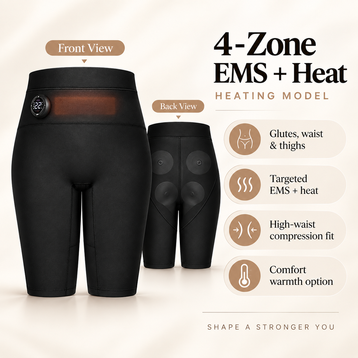EMS Sculpt Training Shorts – Targeted Glute, Core & Leg Stimulation