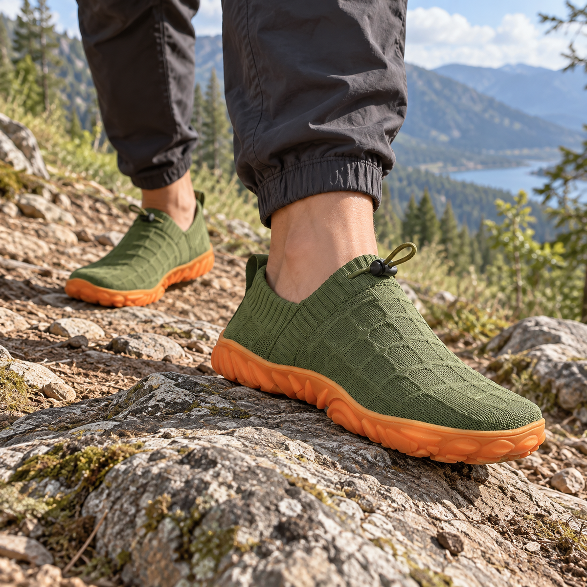 Breathable Fly-Knit Sports Shoes – Wide Toe Running & Hiking Shoes | Unisex