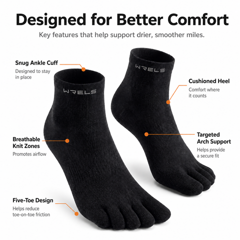 Coolmax Performance Toe Socks