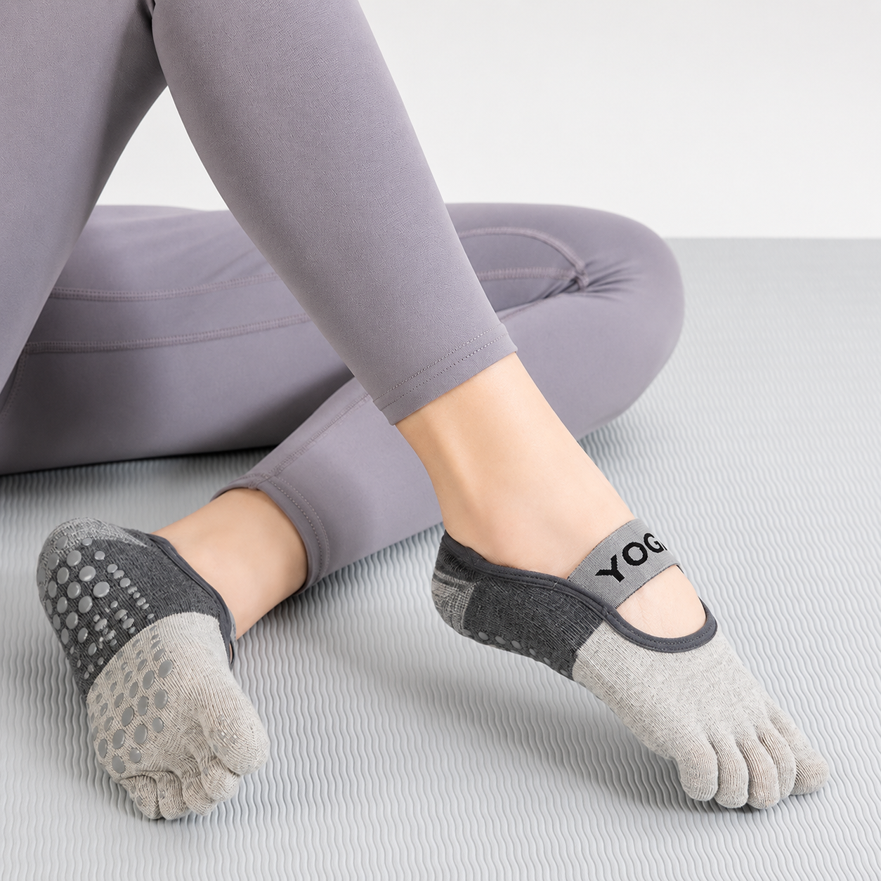 Five-Toe Grip Yoga Socks | Buy More, Save Up to 40%