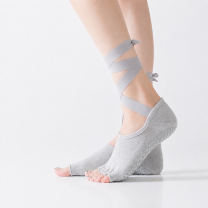 Five-Toe Wraparound Yoga Socks for Yoga, Pilates & Barre