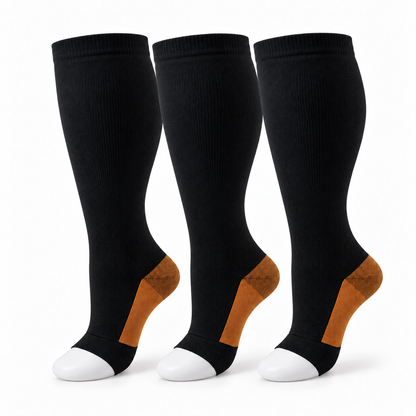 20–30 mmHg compression support—made to fit wider calves comfortably