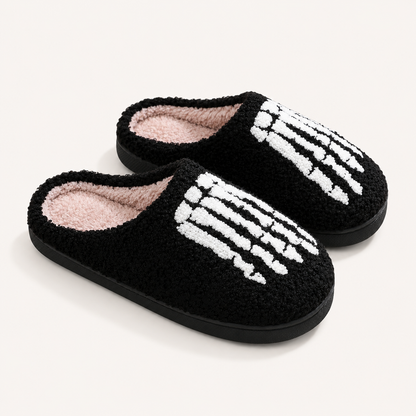 Halloween Plush Slippers – Skull, Ghost & Pumpkin Designs