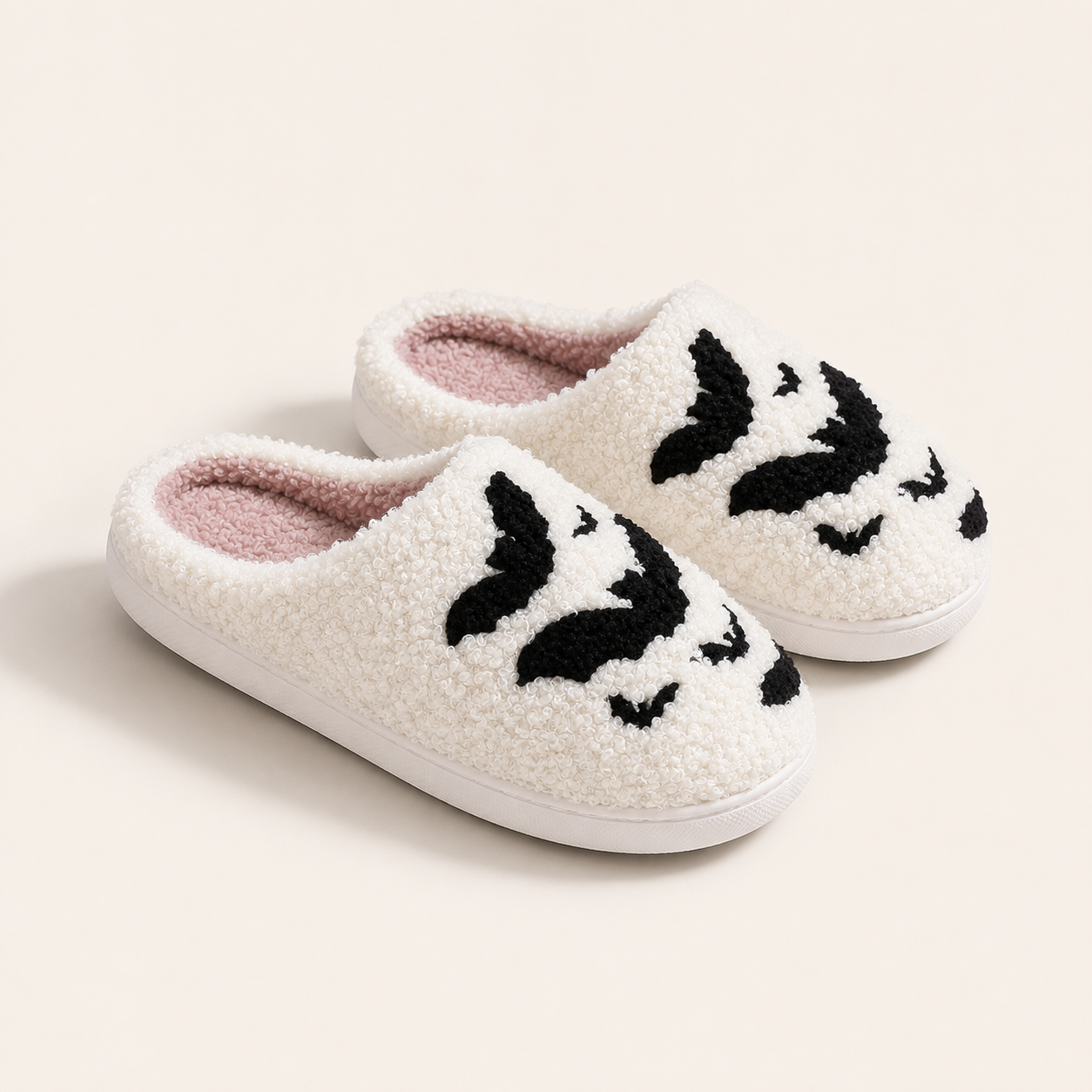 Halloween Plush Slippers – Skull, Ghost & Pumpkin Designs