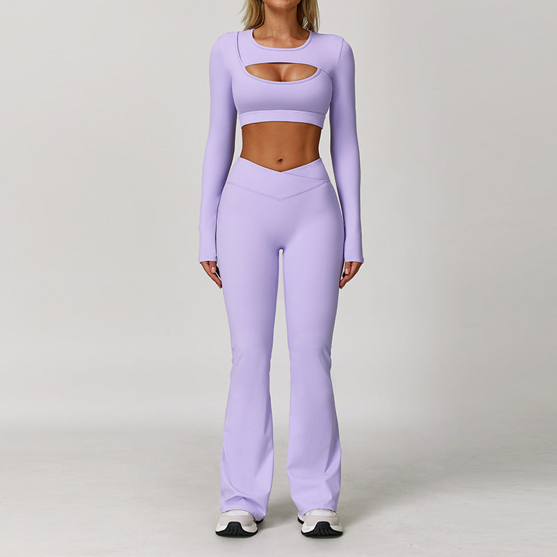 Women's Contrast Yoga Fitness Set