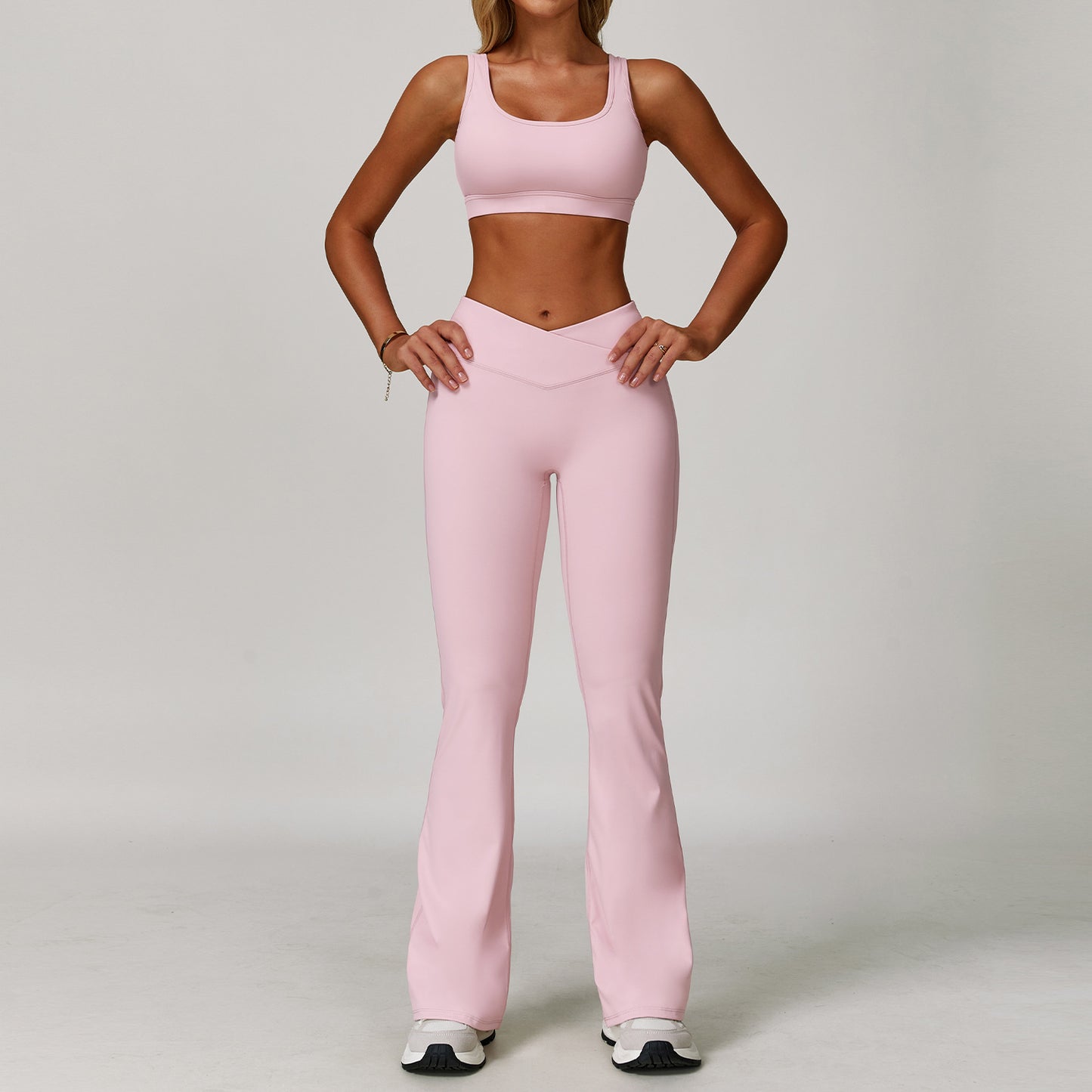 Women's Contrast Yoga Fitness Set