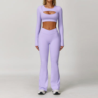 Women's Contrast Yoga Fitness Set
