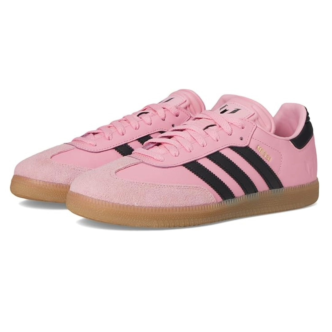 adidas Men’s Samba Messi Indoor Soccer Shoes – Light Pink/Core Black/Gum