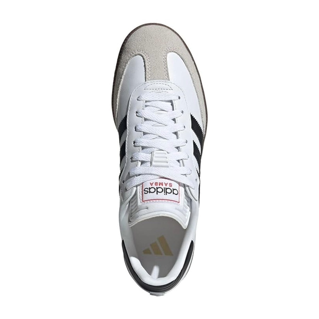 adidas Unisex Samba Leather Sneakers – White/Black/Vivid Red