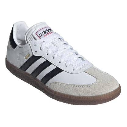 adidas Unisex Samba Leather Sneakers – White/Black/Vivid Red