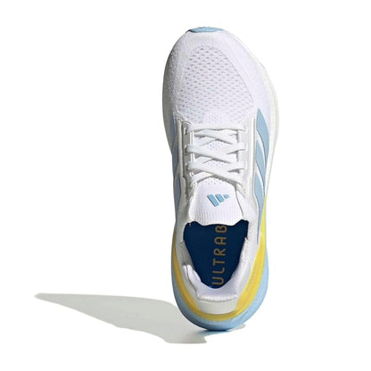 adidas Women’s Ultraboost 5X Running Shoes – Cloud White/Glow Blue/Yellow