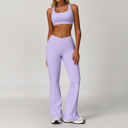 Women's Contrast Yoga Fitness Set