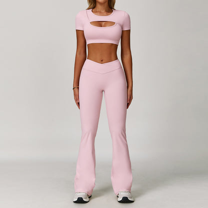 Women's Contrast Yoga Fitness Set