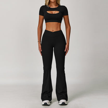 Women's Contrast Yoga Fitness Set