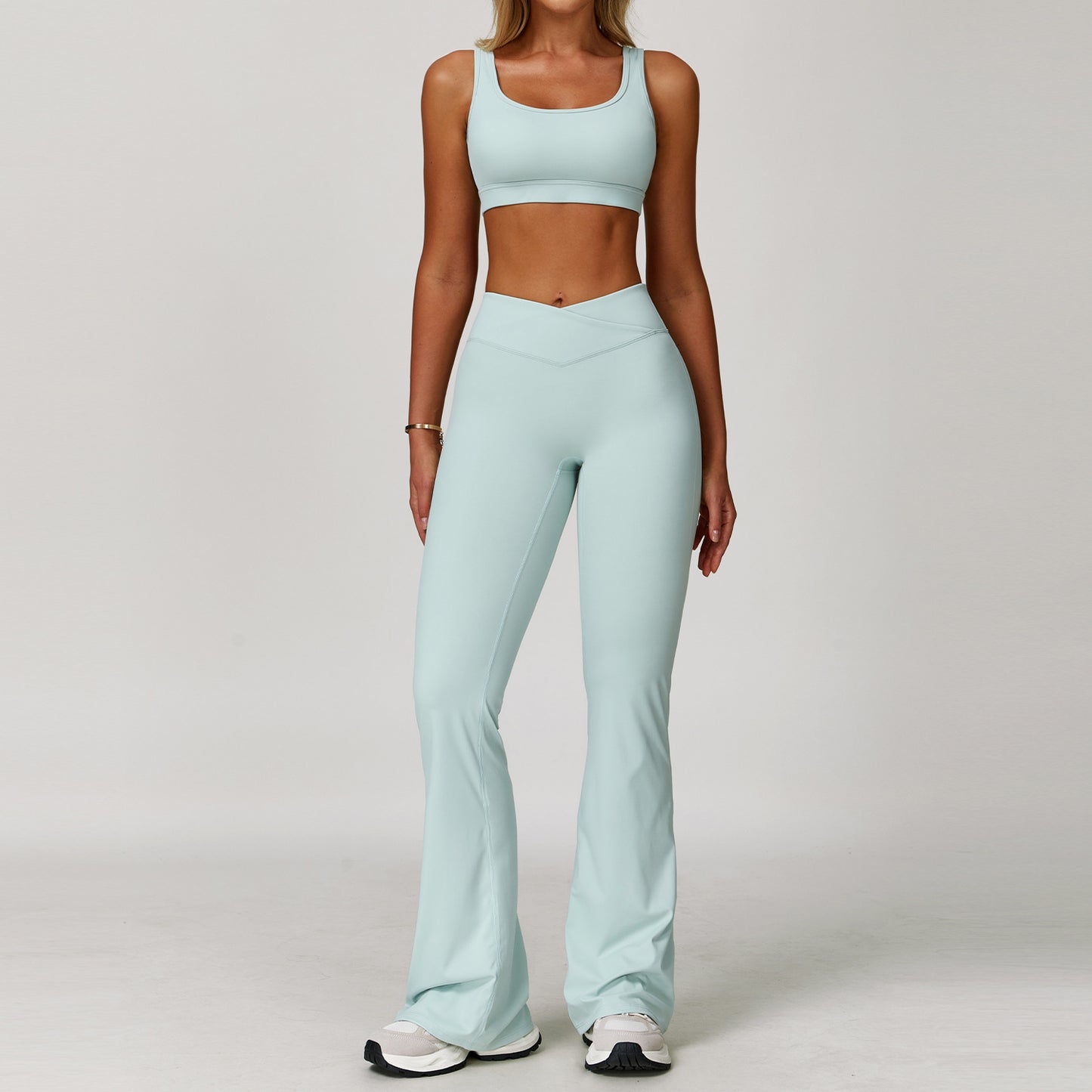 Women's Contrast Yoga Fitness Set