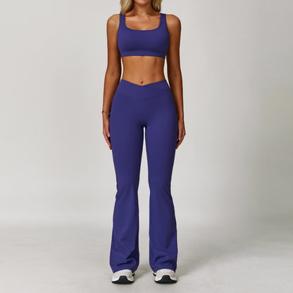 Women's Contrast Yoga Fitness Set