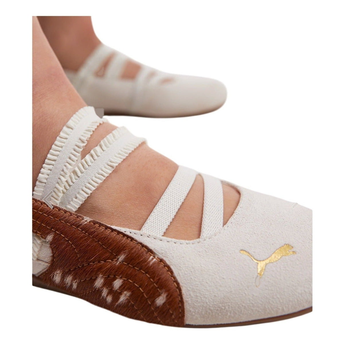 Puma Speedcat Ballet Doelette White Caramel Latte Deer Print (Women's)